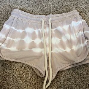 Purple and white comfy shorts